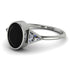 Geometrical Bezel Black Diamond Ring - Trinity No. 33