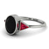 Geometrical Bezel Black Diamond Ring - Trinity No. 42 image 1