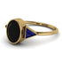 Geometrical Bezel Black Diamond Ring - Trinity No. 43 image 1