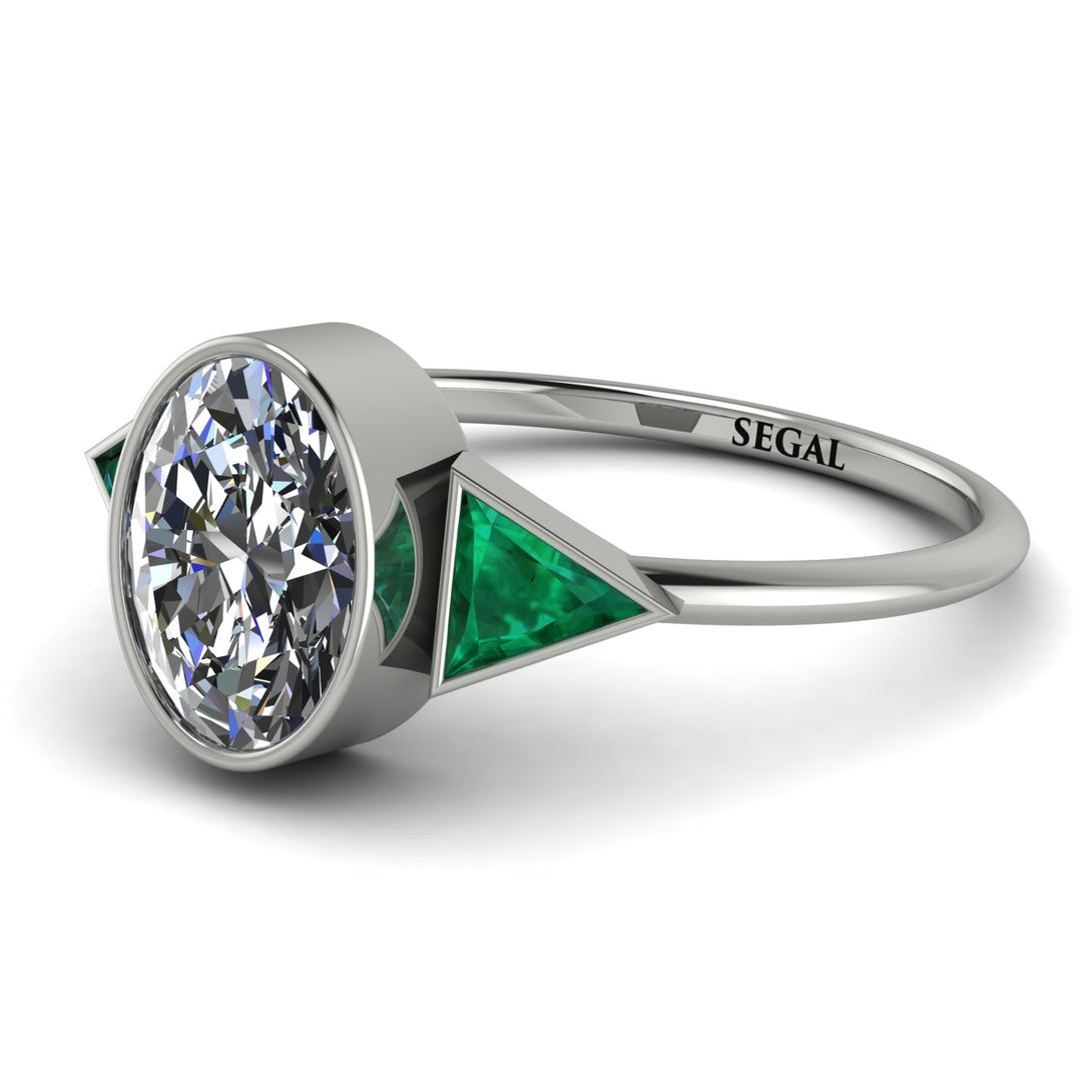 Geometrical Bezel Diamond Ring - Trinity No. 6