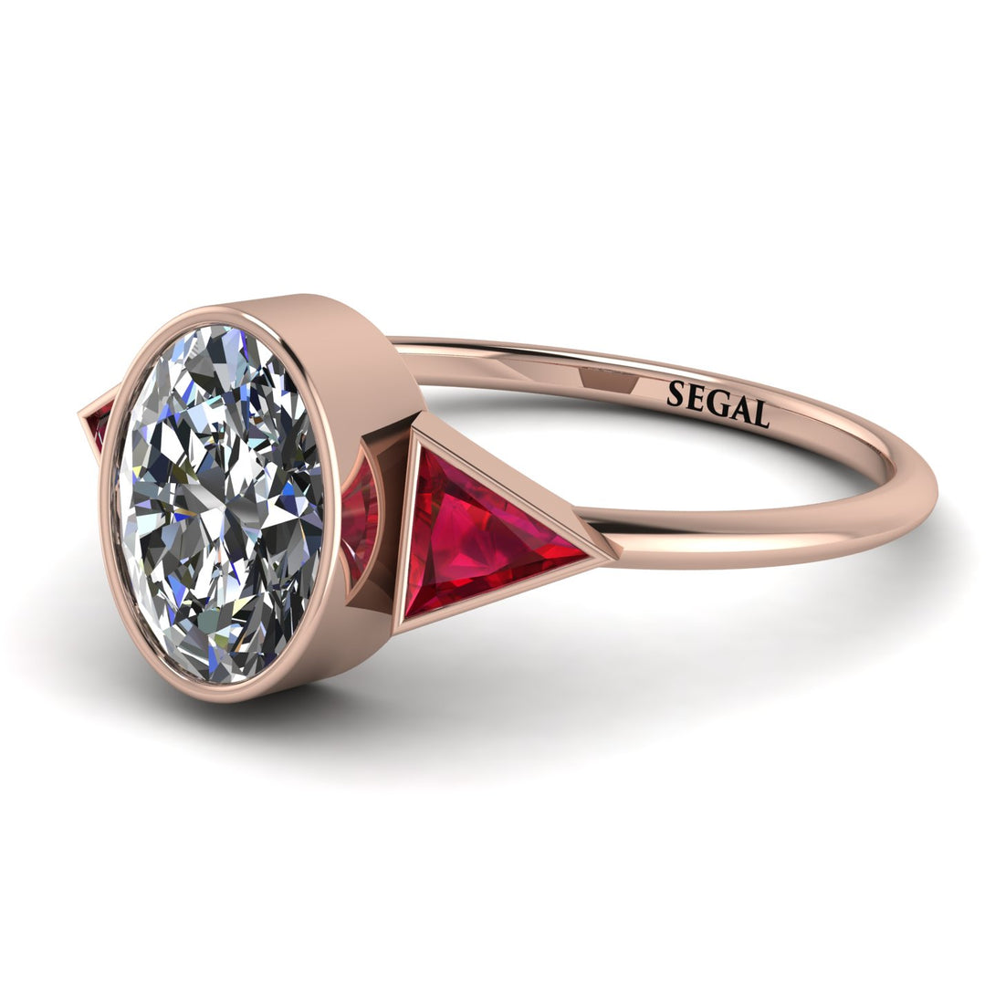 Geometrical Bezel Diamond Ring - Trinity No. 11