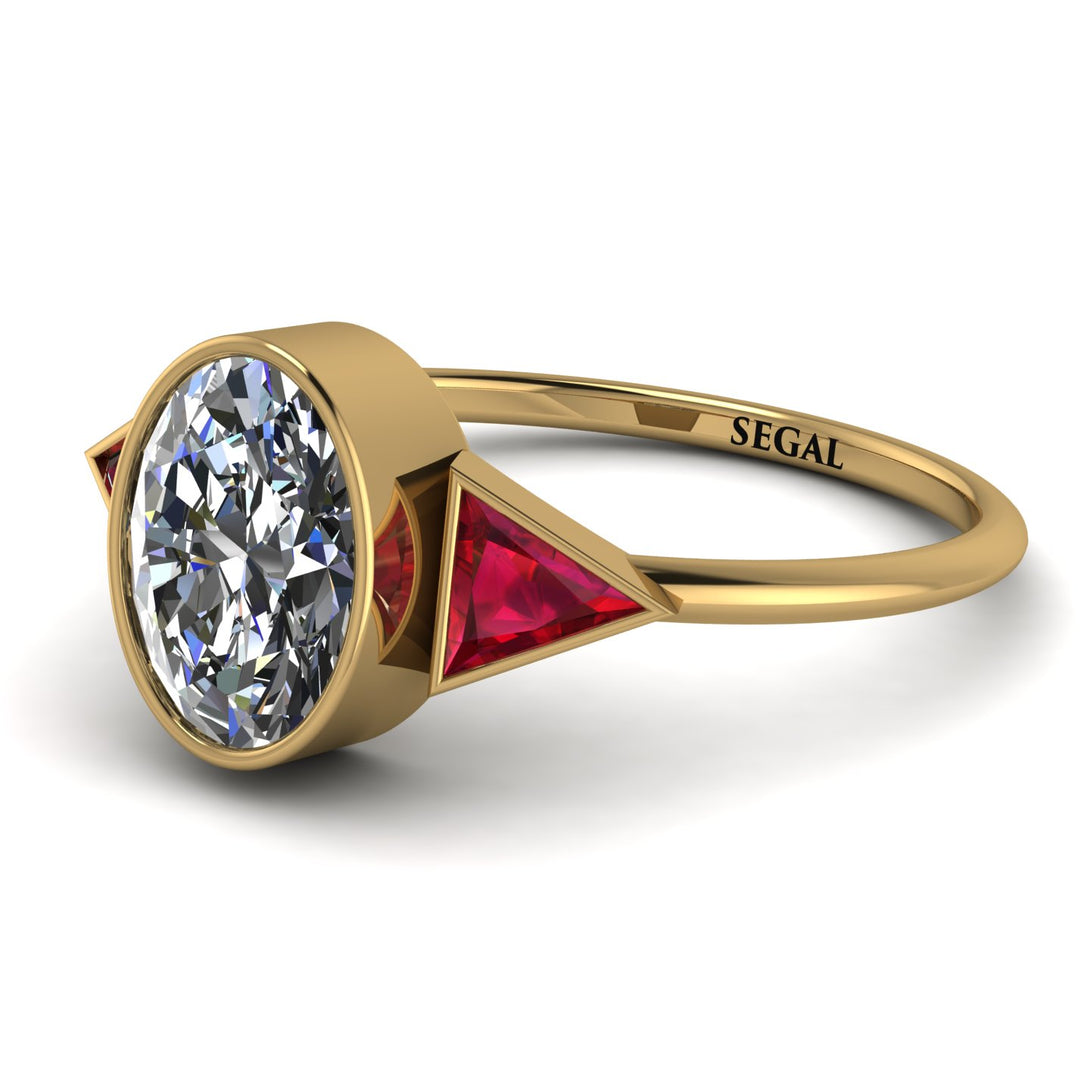 Geometrical Bezel Diamond Ring - Trinity No. 10