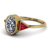 Geometrical Bezel Diamond Ring - Trinity No. 10