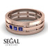 Geometrical Sapphire Wedding Ring - David No. 14