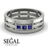 Geometrical Sapphire Wedding Ring - David No. 15