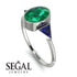 Geometrical Bezel Emerald Ring - Trinity No. 30
