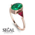 Geometrical Bezel Emerald Ring - Trinity No. 26