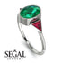 Geometrical Bezel Emerald Ring - Trinity No. 27