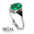 Geometrical Bezel Emerald Ring - Trinity No. 24