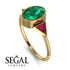 Geometrical Bezel Emerald Ring - Trinity No. 25