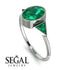 Geometrical Bezel Emerald Ring - Trinity No. 21