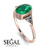 Geometrical Bezel Emerald Ring - Trinity No. 17