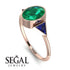Geometrical Bezel Emerald Ring - Trinity No. 29