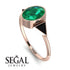 Geometrical Bezel Emerald Ring - Trinity No. 23