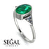 Geometrical Bezel Emerald Ring - Trinity No. 18
