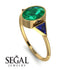 Geometrical Bezel Emerald Ring - Trinity No. 28