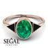 Geometrical Bezel Emerald Ring - Trinity No. 23