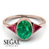 Geometrical Bezel Emerald Ring - Trinity No. 26