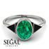 Geometrical Bezel Emerald Ring - Trinity No. 24