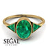 Geometrical Bezel Emerald Ring - Trinity No. 19