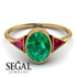 Geometrical Bezel Emerald Ring - Trinity No. 25