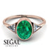 Geometrical Bezel Emerald Ring - Trinity No. 17