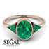 Geometrical Bezel Emerald Ring - Trinity No. 20