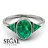 Geometrical Bezel Emerald Ring - Trinity No. 21