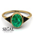 Geometrical Bezel Emerald Ring - Trinity No. 22