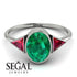 Geometrical Bezel Emerald Ring - Trinity No. 27