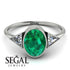 Geometrical Bezel Emerald Ring - Trinity No. 18