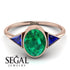 Geometrical Bezel Emerald Ring - Trinity No. 29