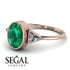 Geometrical Bezel Emerald Ring - Trinity No. 17