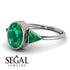 Geometrical Bezel Emerald Ring - Trinity No. 21