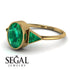Geometrical Bezel Emerald Ring - Trinity No. 19