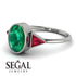 Geometrical Bezel Emerald Ring - Trinity No. 27