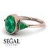 Geometrical Bezel Emerald Ring - Trinity No. 20
