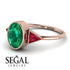 Geometrical Bezel Emerald Ring - Trinity No. 26