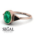 Geometrical Bezel Emerald Ring - Trinity No. 23