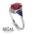 Geometrical Bezel Ruby Ring - Trinity No. 60