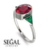 Geometrical Bezel Ruby Ring - Trinity No. 51