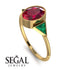 Geometrical Bezel Ruby Ring - Trinity No. 49