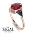Geometrical Bezel Ruby Ring - Trinity No. 59