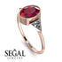 Geometrical Bezel Ruby Ring - Trinity No. 47