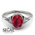 Geometrical Bezel Ruby Ring - Trinity No. 48