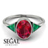 Geometrical Bezel Ruby Ring - Trinity No. 51
