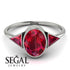 Geometrical Bezel Ruby Ring - Trinity No. 57
