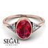 Geometrical Bezel Ruby Ring - Trinity No. 47