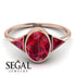 Geometrical Bezel Ruby Ring - Trinity No. 56