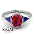 Geometrical Bezel Ruby Ring - Trinity No. 60